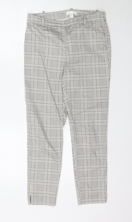 Womens UK Size 10 H&M Regular Fit  Grey Trousers