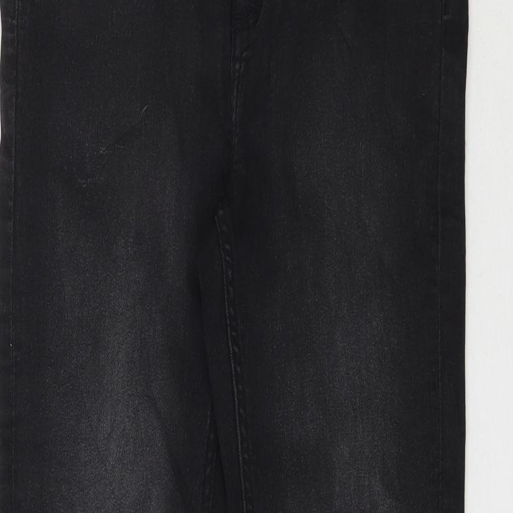 Womens UK Size S Preworn Regular Fit Skinny Black Jeans