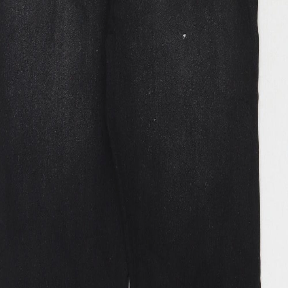 Womens UK Size S Preworn Regular Fit Skinny Black Jeans