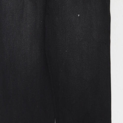 Womens UK Size S Preworn Regular Fit Skinny Black Jeans