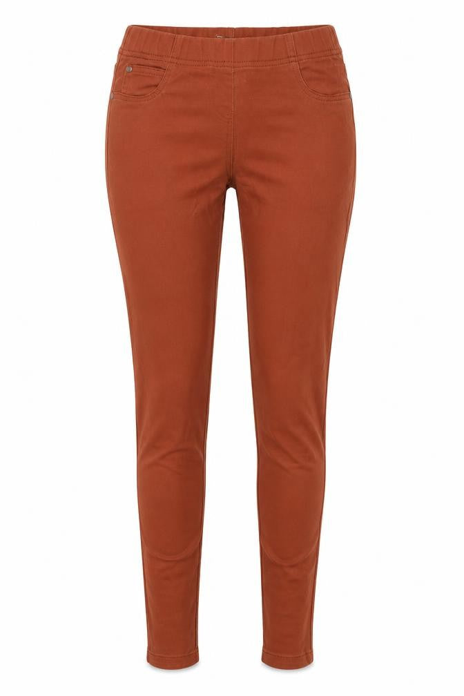 Front view of Tu women’s brown denim jegging jeans, size UK 8, 29-inch leg