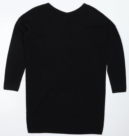 F&F Womens Black  Knit Jumper Dress  Size 8