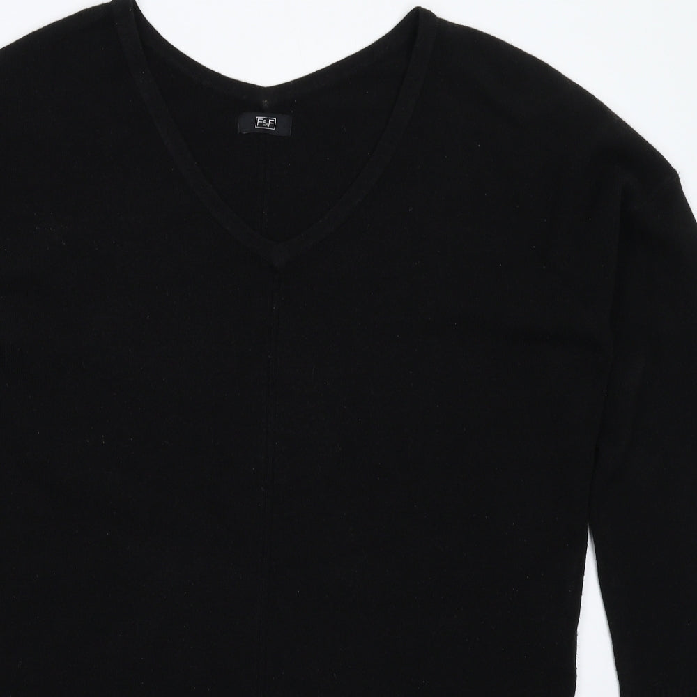 F&F Womens Black  Knit Jumper Dress  Size 8