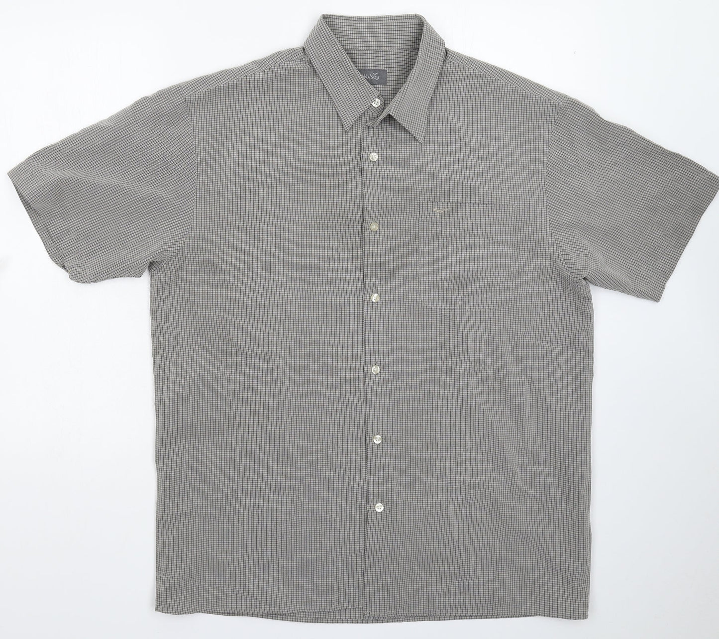 Wolsey Mens Green Check   Button-Up Size L