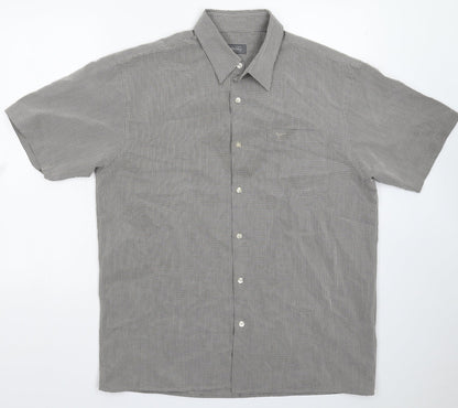 Wolsey Mens Green Check   Button-Up Size L