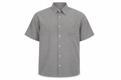 Mens UK Size L Wolsey Green  Button-Up Short Sleeve Casual Shirt