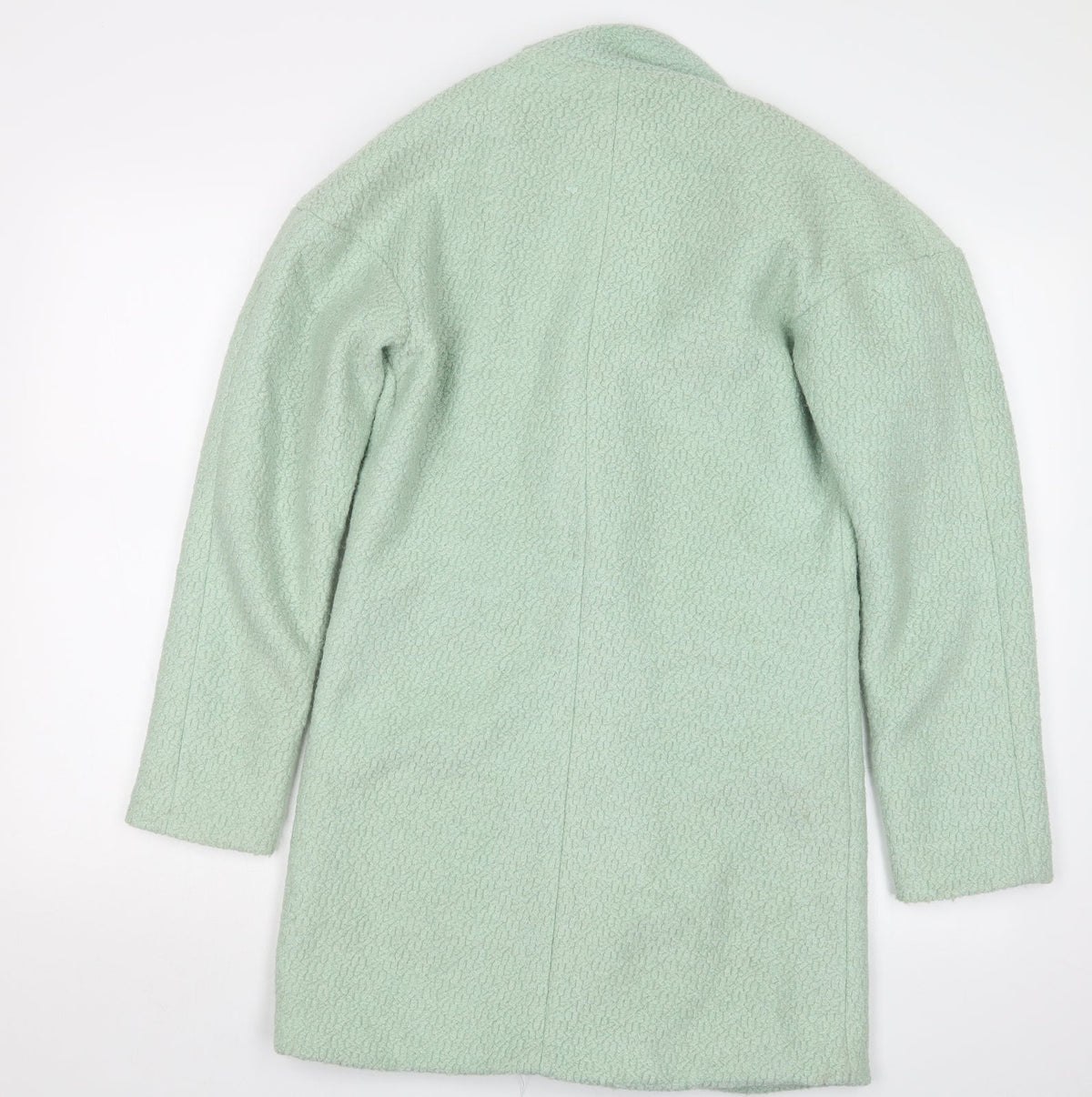 Back view of Sheinside women’s green pea coat coat, size M