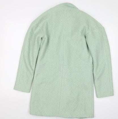 Back view of Sheinside women’s green pea coat coat, size M