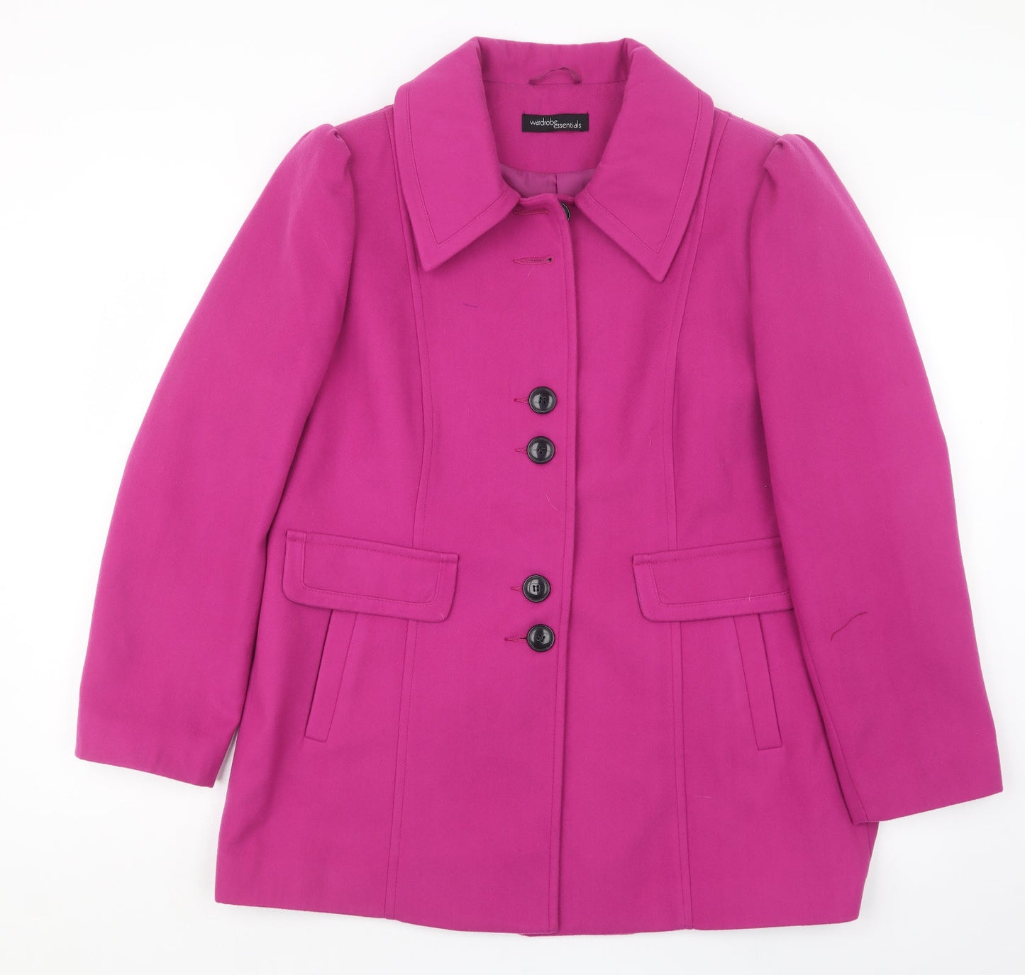 Womens UK Size 14 Wardrobe Essentials Purple Pea Coat