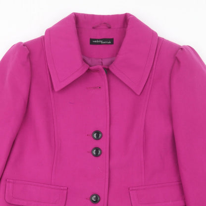 Womens UK Size 14 Wardrobe Essentials Purple Pea Coat