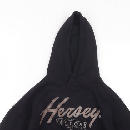 Hersey Girls Black   Pullover Hoodie Size 10-11 Years