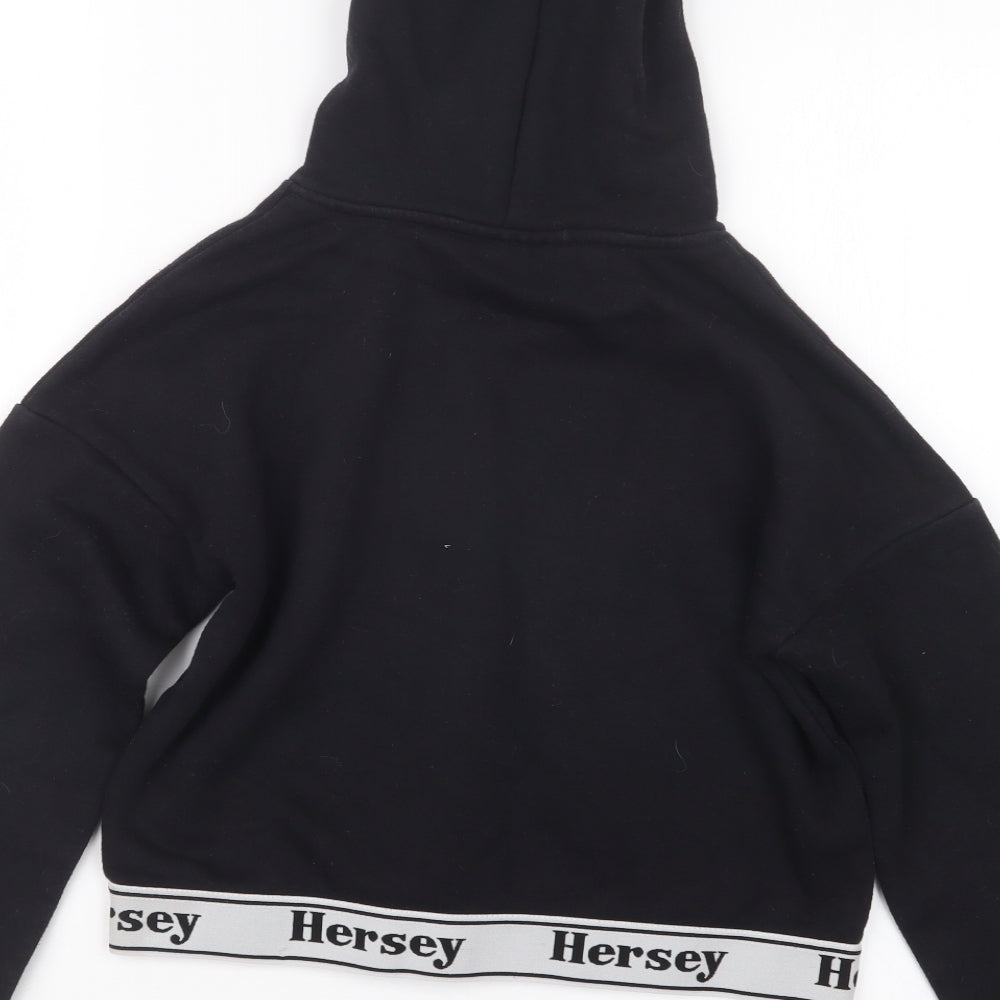 Hersey Girls Black   Pullover Hoodie Size 10-11 Years