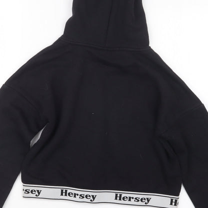 Hersey Girls Black   Pullover Hoodie Size 10-11 Years