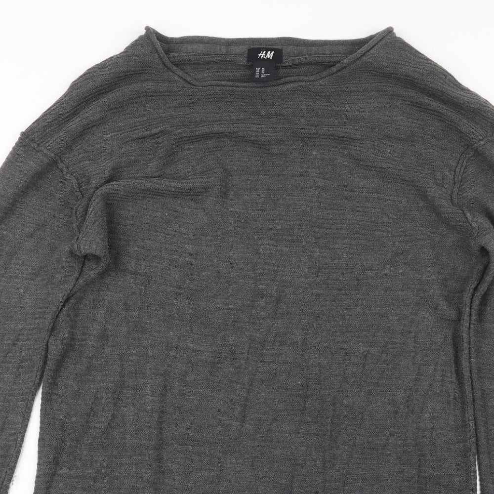 Womens UK Size XS H&M Grey Pullover Jumper