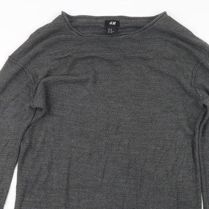 Womens UK Size XS H&M Grey Pullover Jumper