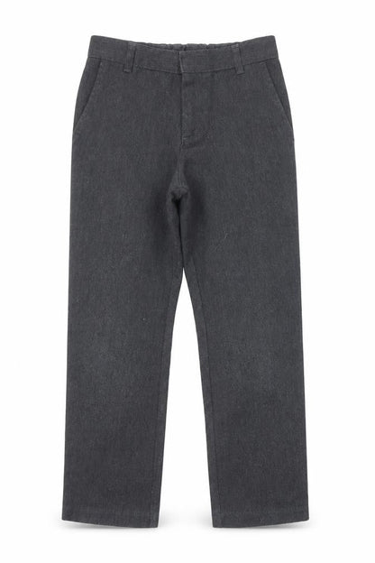 Front view of George boys’ grey cargo trousers, size 6-7, years