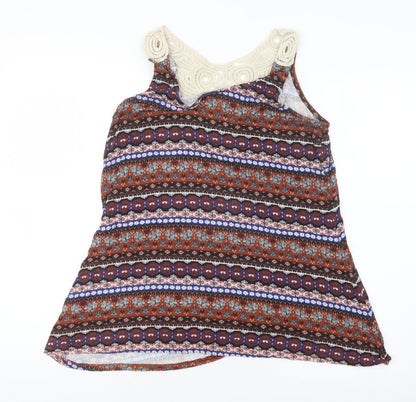 Womens UK Size 14 Peacocks Brown Basic Tank