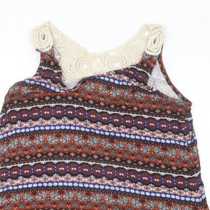 Womens UK Size 14 Peacocks Brown Basic Tank