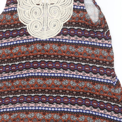 Womens UK Size 14 Peacocks Brown Basic Tank