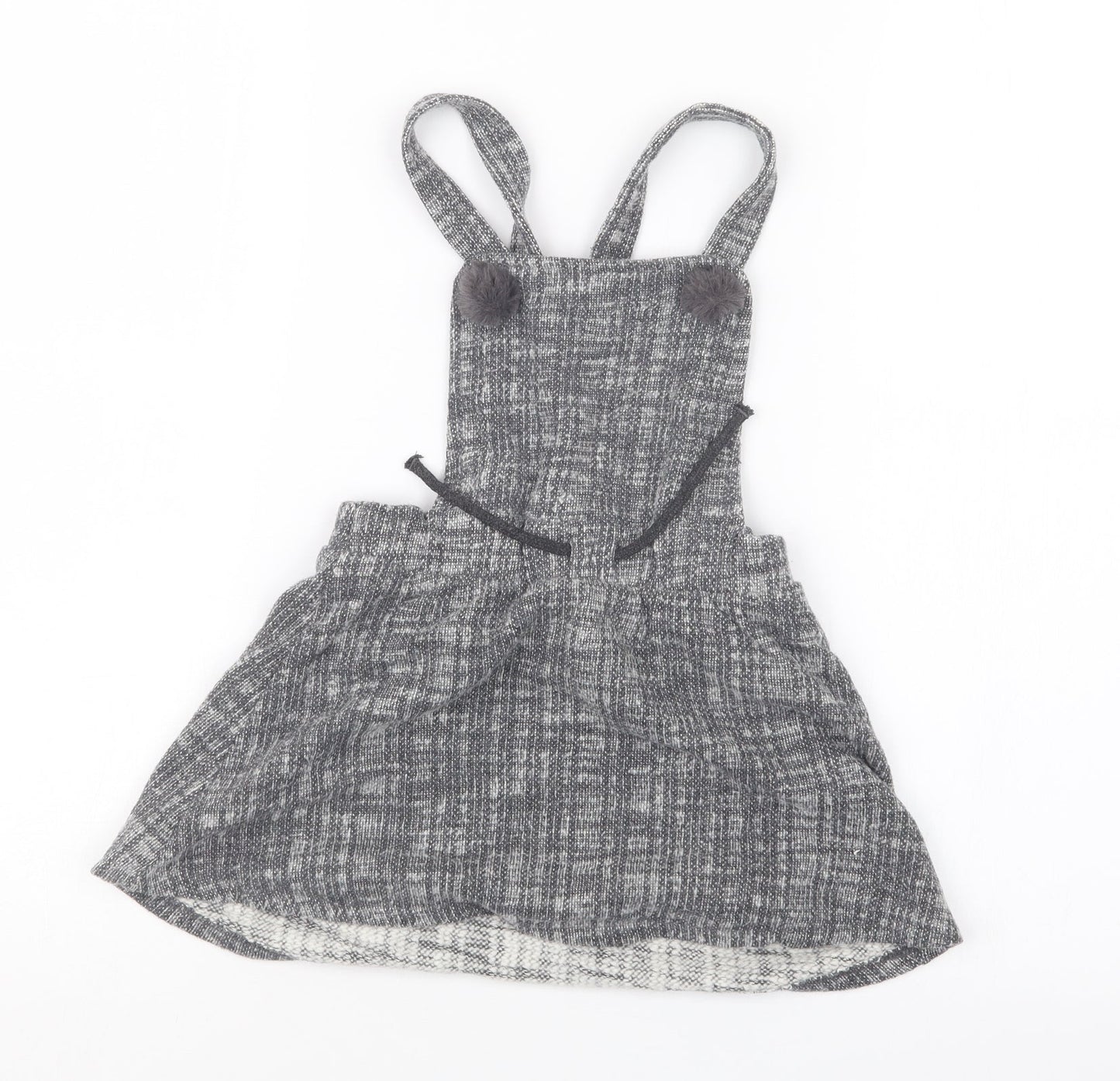 George Girls Grey   Pinafore/Dungaree Dress  Size 3-4 Years