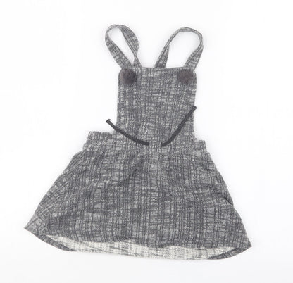 George Girls Grey   Pinafore/Dungaree Dress  Size 3-4 Years