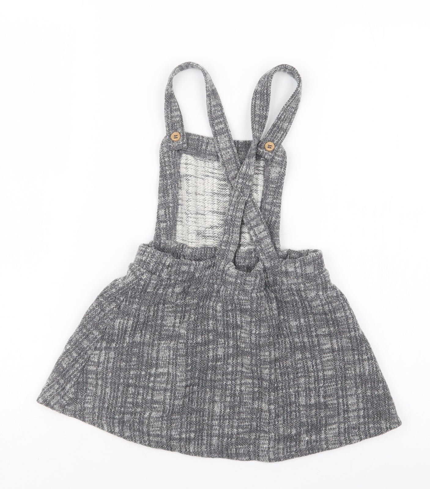 George Girls Grey   Pinafore/Dungaree Dress  Size 3-4 Years