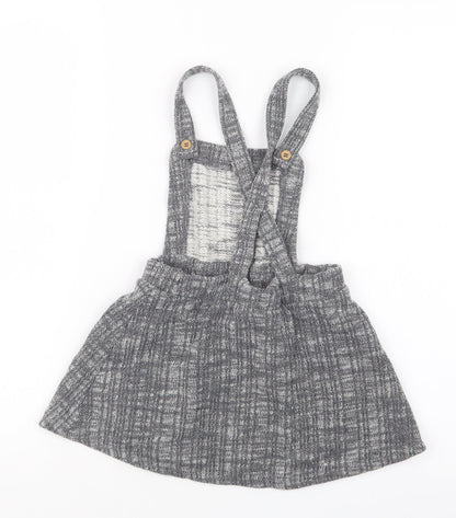 George Girls Grey   Pinafore/Dungaree Dress  Size 3-4 Years