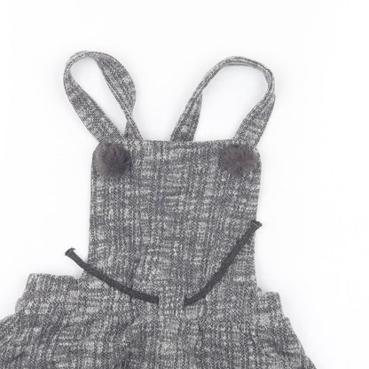George Girls Grey   Pinafore/Dungaree Dress  Size 3-4 Years