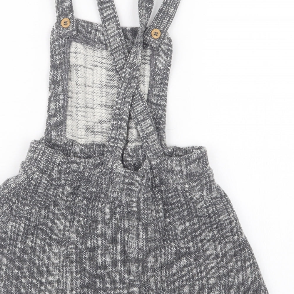 George Girls Grey   Pinafore/Dungaree Dress  Size 3-4 Years