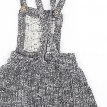 George Girls Grey   Pinafore/Dungaree Dress  Size 3-4 Years