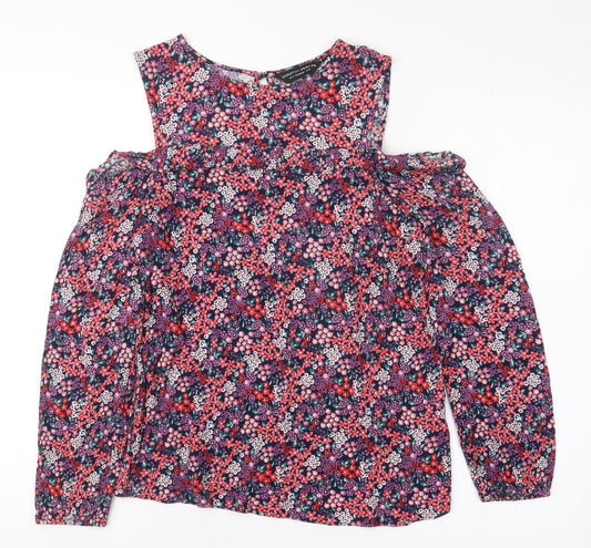 Womens UK Size 8 Dorothy Perkins Purple Basic Blouse