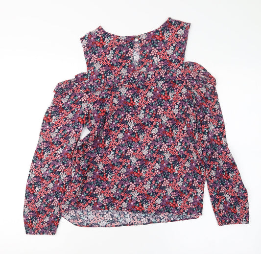 Womens UK Size 8 Dorothy Perkins Purple Basic Blouse
