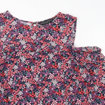 Womens UK Size 8 Dorothy Perkins Purple Basic Blouse