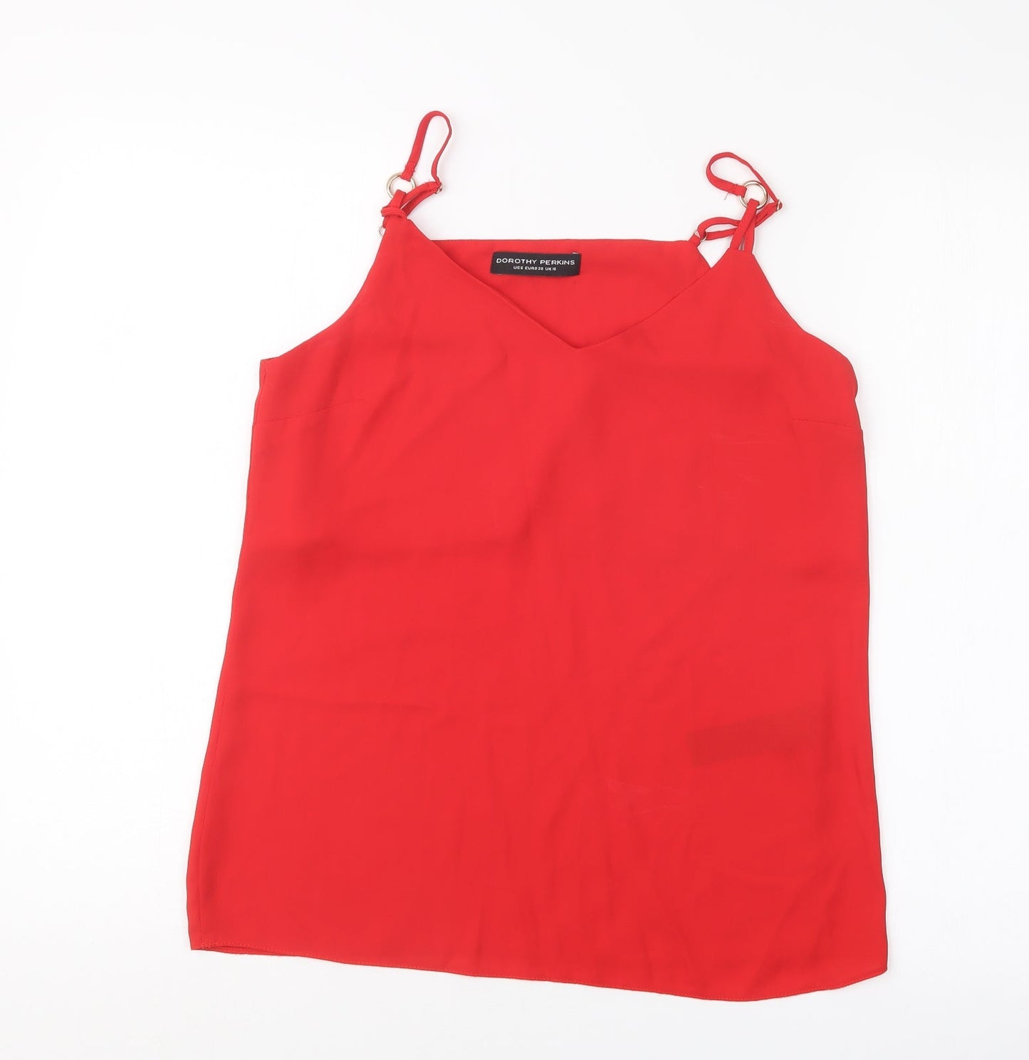 Womens UK Size 10 Dorothy Perkins Red Basic Blouse