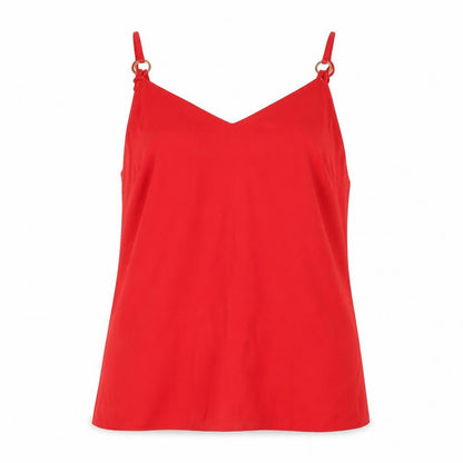 Womens UK Size 10 Dorothy Perkins Red Basic Blouse