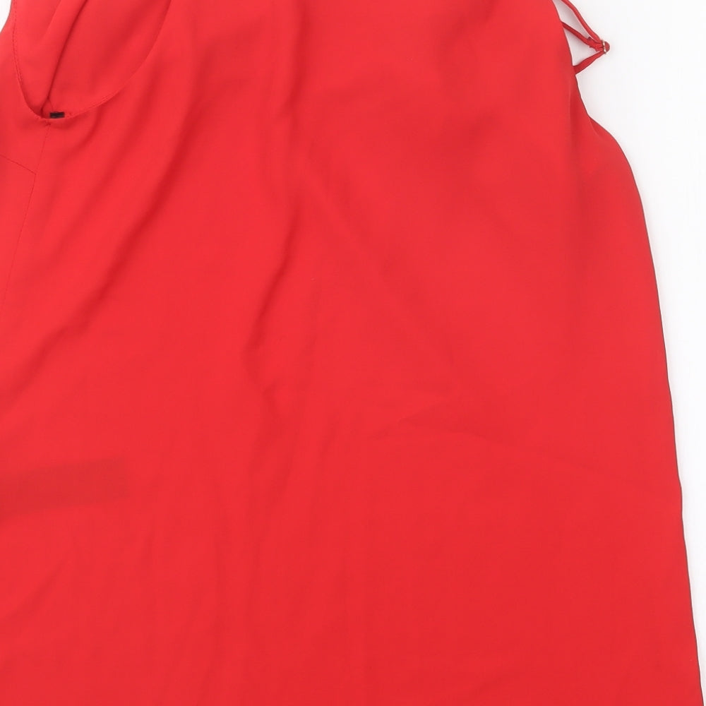 Womens UK Size 10 Dorothy Perkins Red Basic Blouse
