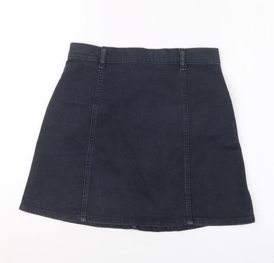 Mango Womens Blue  Denim Straight & Pencil Skirt Size S