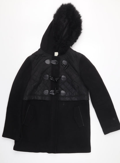 Womens UK Size 12 Marks and Spencer Black Pea Coat