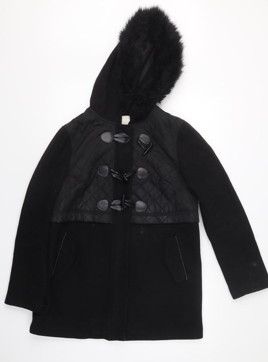 Womens UK Size 12 Marks and Spencer Black Pea Coat