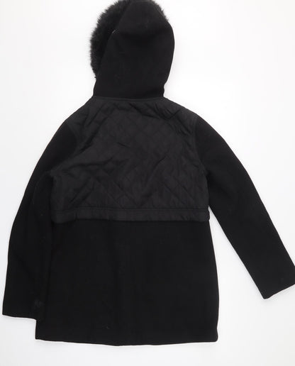 Womens UK Size 12 Marks and Spencer Black Pea Coat