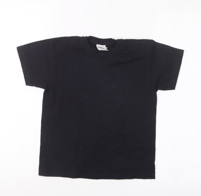 Fruit of the Loom Boys Black   Basic T-Shirt Size 5-6 Years
