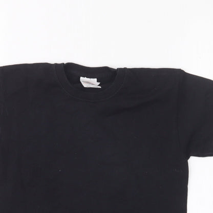 Fruit of the Loom Boys Black   Basic T-Shirt Size 5-6 Years