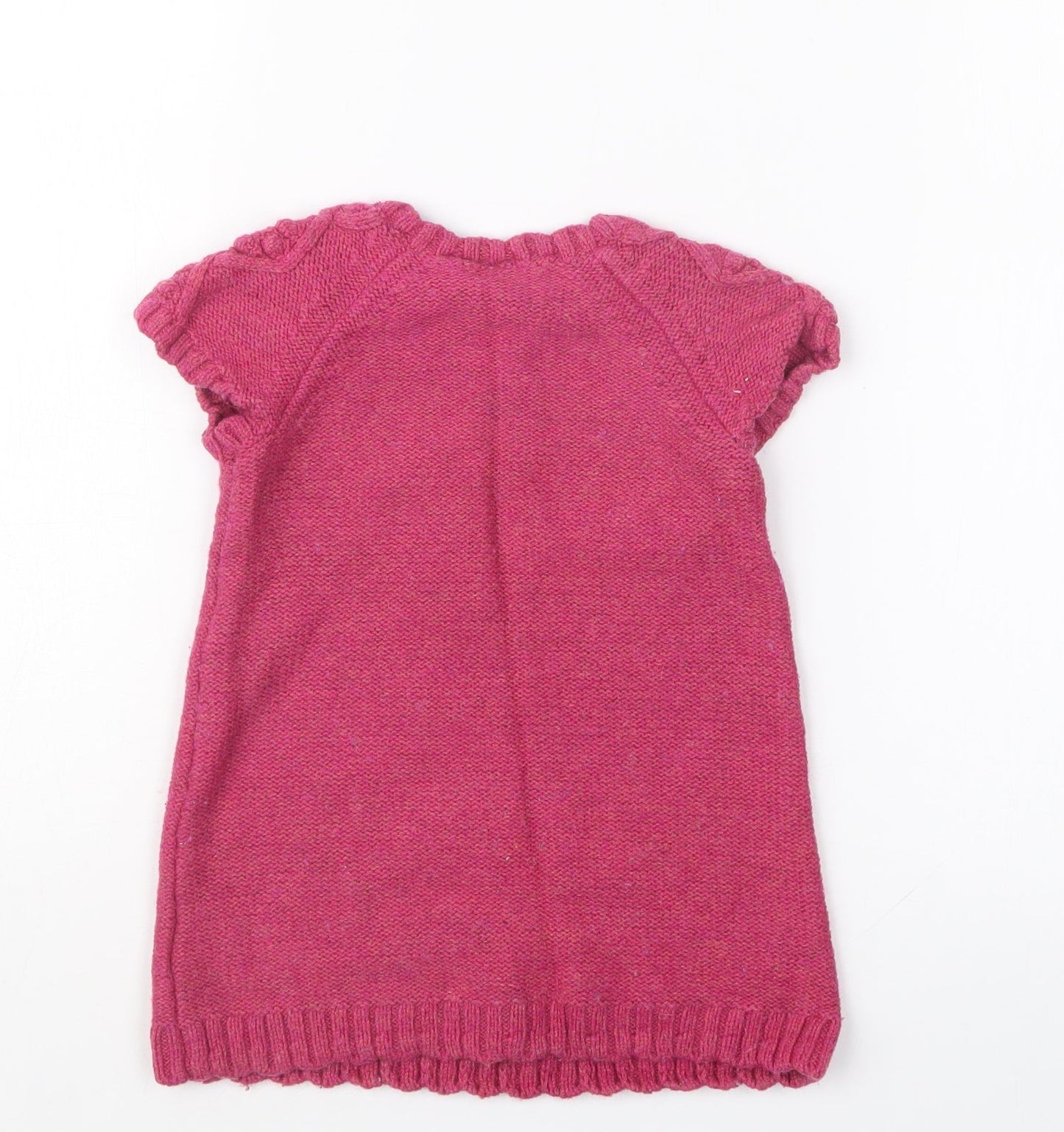 H&M Girls Pink  Knit Pullover Jumper Size 9-12 Months
