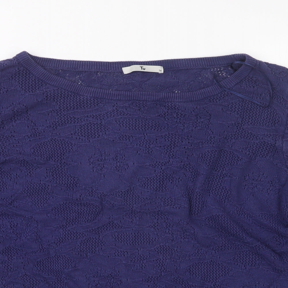 TU Womens Blue   Pullover Jumper Size 16