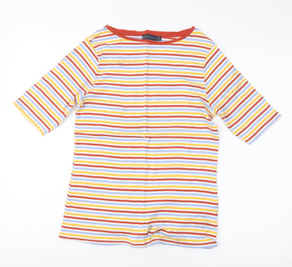 Womens UK Size 14 Marks and Spencer Yellow Basic T-Shirt