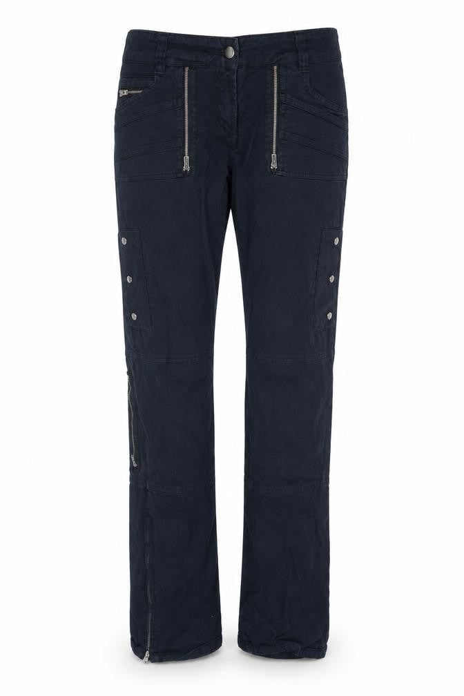 Womens UK Size 12 Moto Regular Fit  Blue Trousers