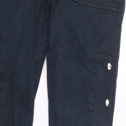 Womens UK Size 12 Moto Regular Fit  Blue Trousers