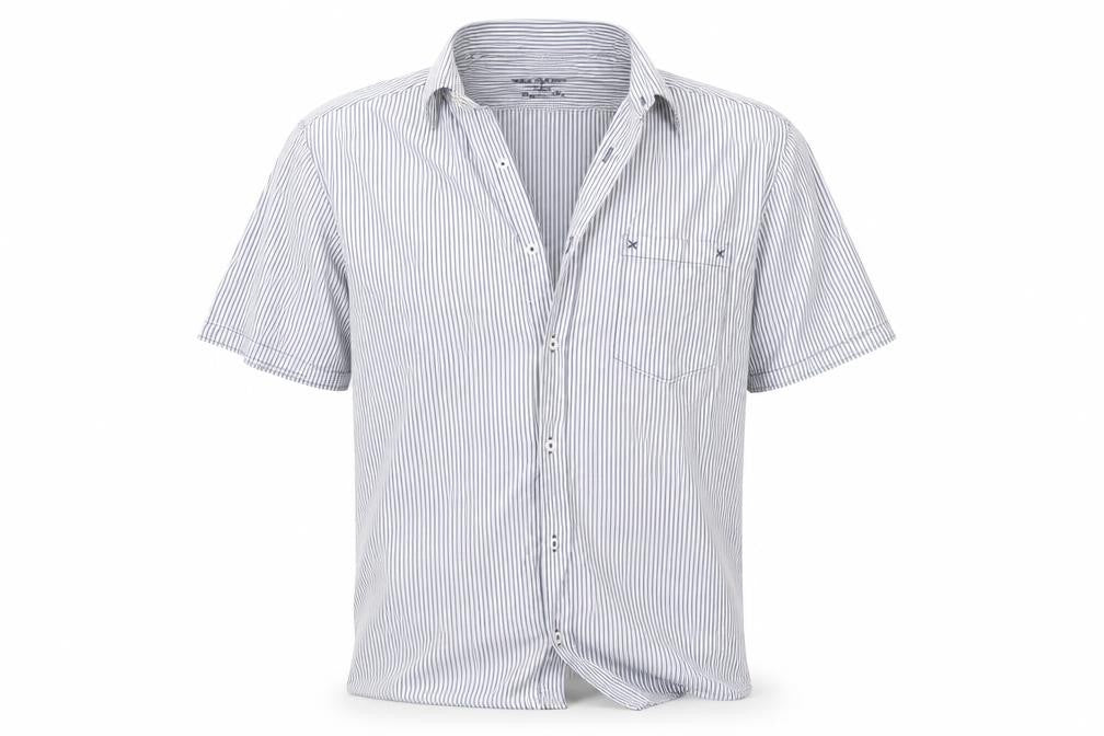 Mens UK Size L NEXT Blue  Button-Up Short Sleeve Casual Shirt
