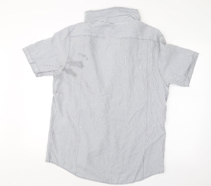Mens UK Size L NEXT Blue  Button-Up Short Sleeve Casual Shirt