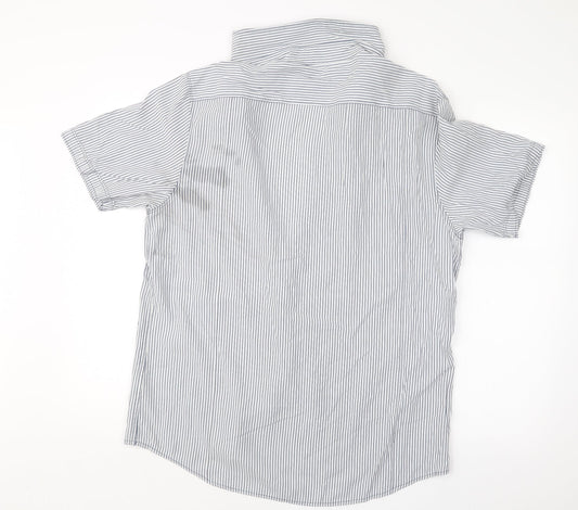 Mens UK Size L NEXT Blue  Button-Up Short Sleeve Casual Shirt